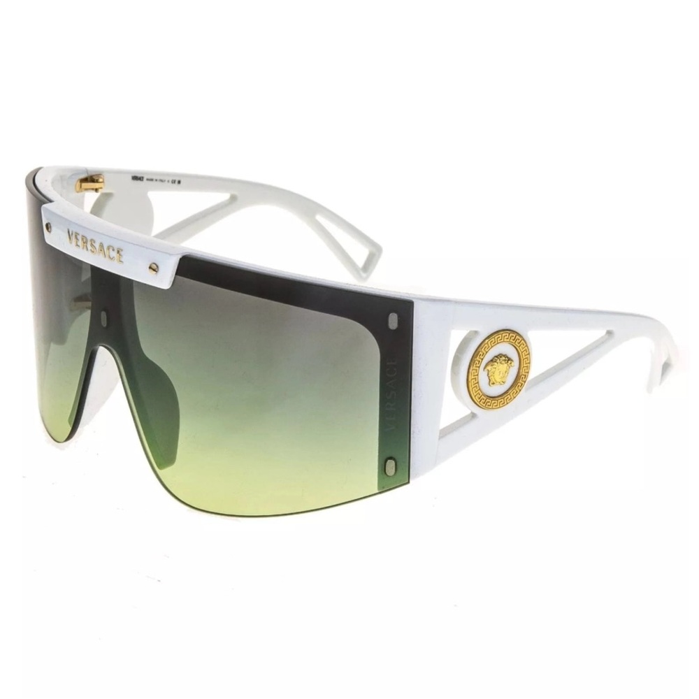 Versace white shield sunglasses